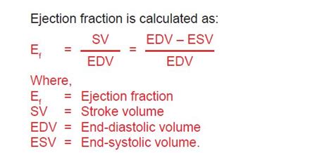 ejection fraction calculation formula|SCOPE Education .